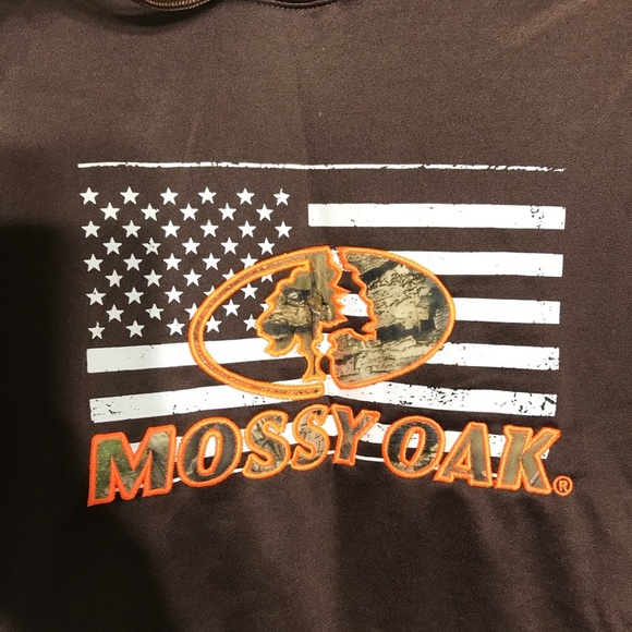 Mossy Oak Hoodie Sweater Size XL Brown Men’s Long Sleeve New Without Tags - Picture 5 of 8